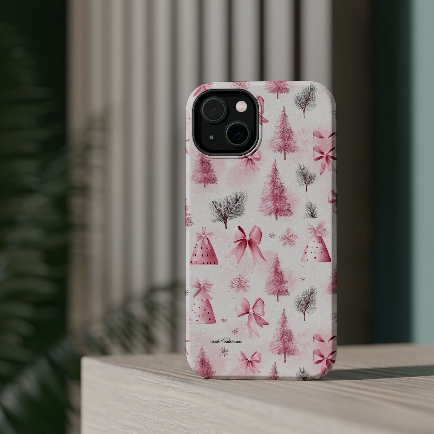 Pink Christmas Tree Magnetic Tough Case