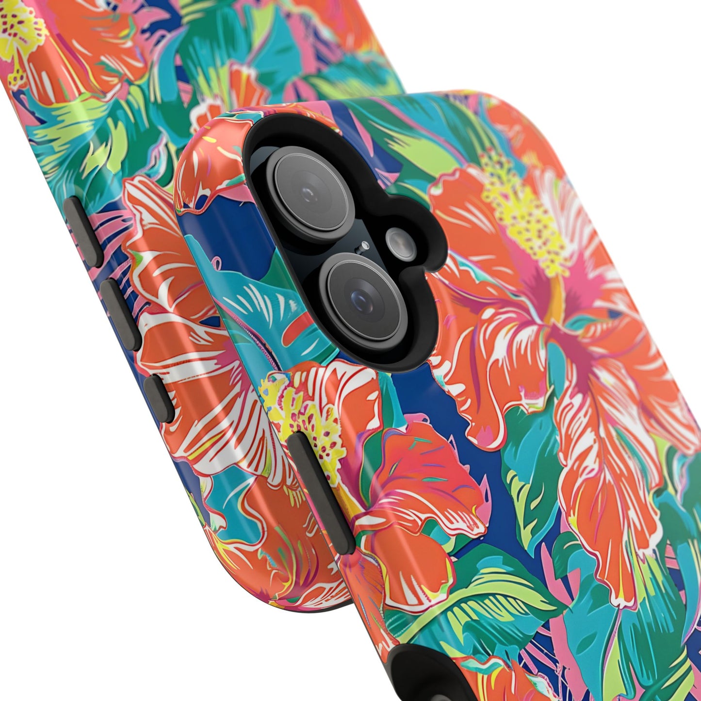 Orange Floral Magnetic Tough Case