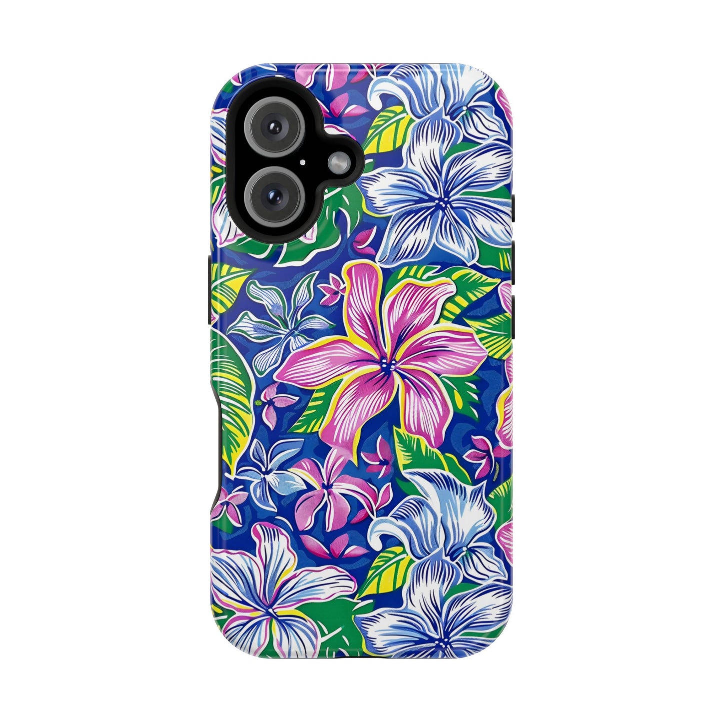 Blue and Pink Floral Magnetic Tough Case
