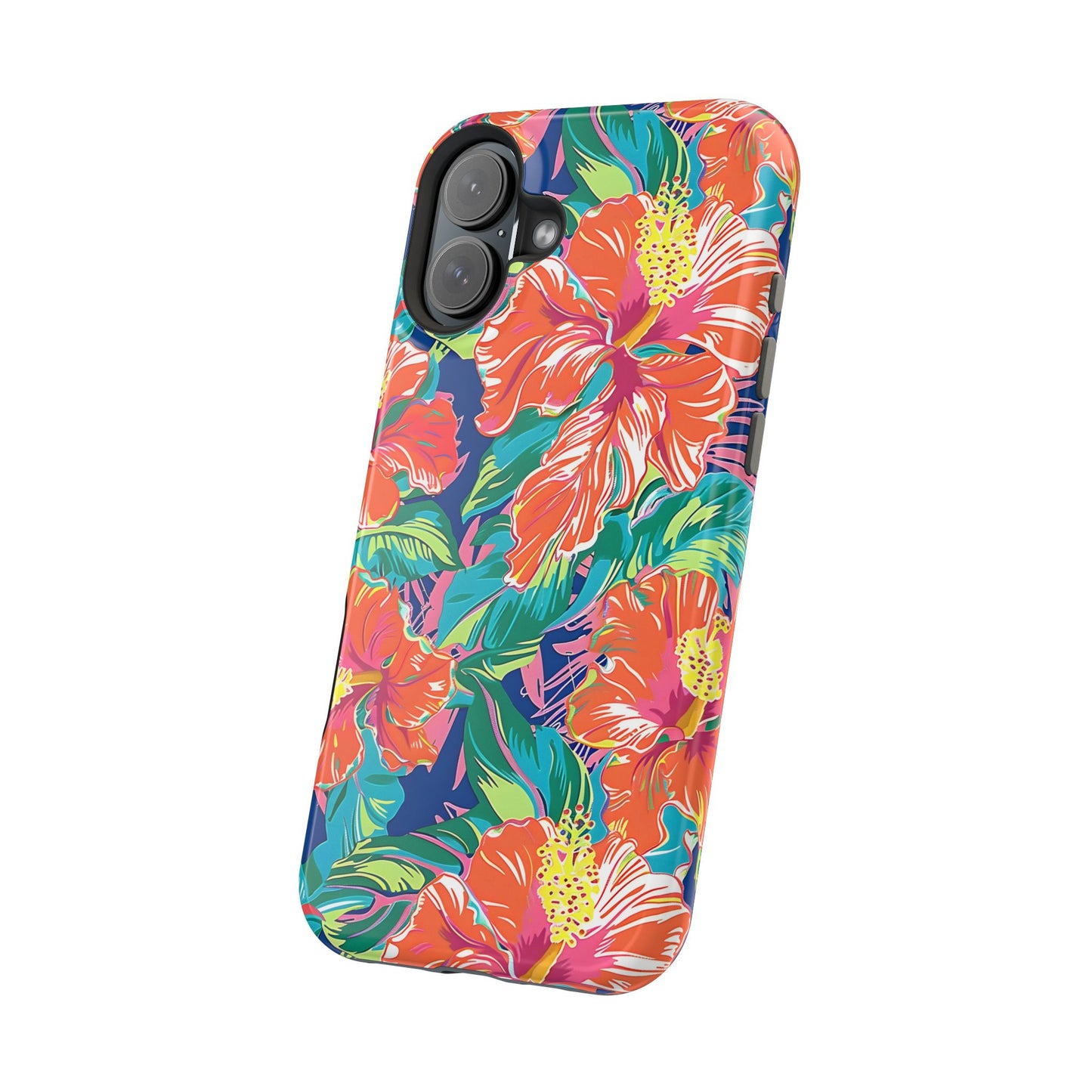 Orange Floral Magnetic Tough Case