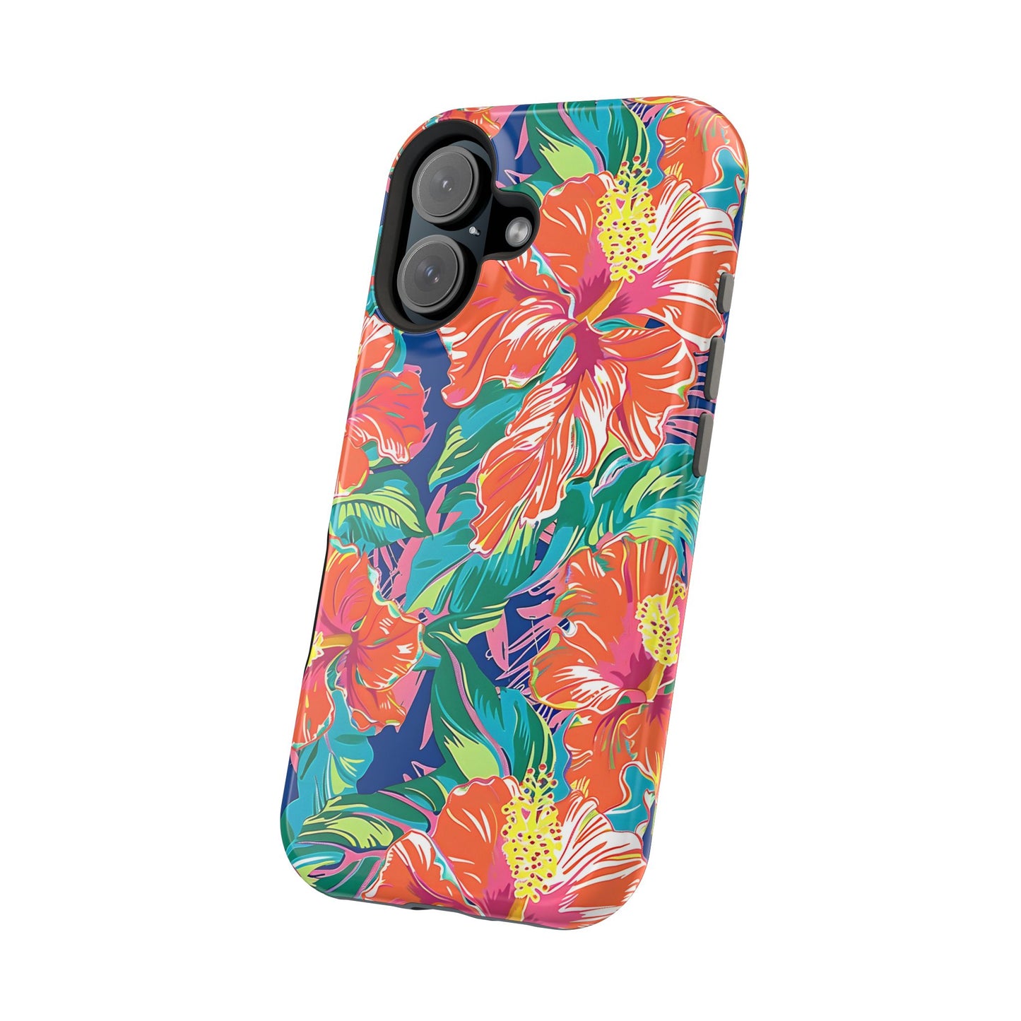 Orange Floral Magnetic Tough Case