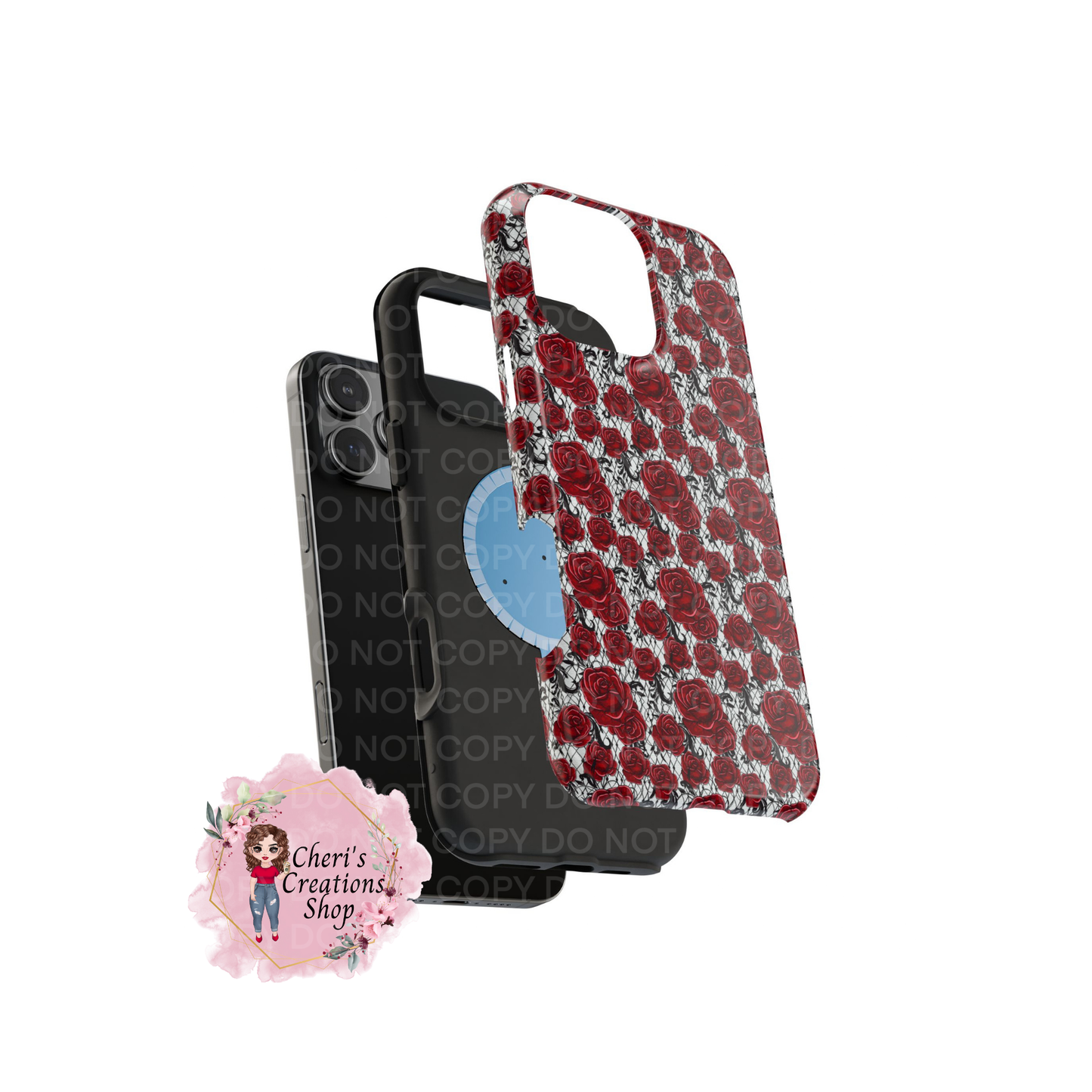 Floral Rose and Vines Magnetic Tough Case