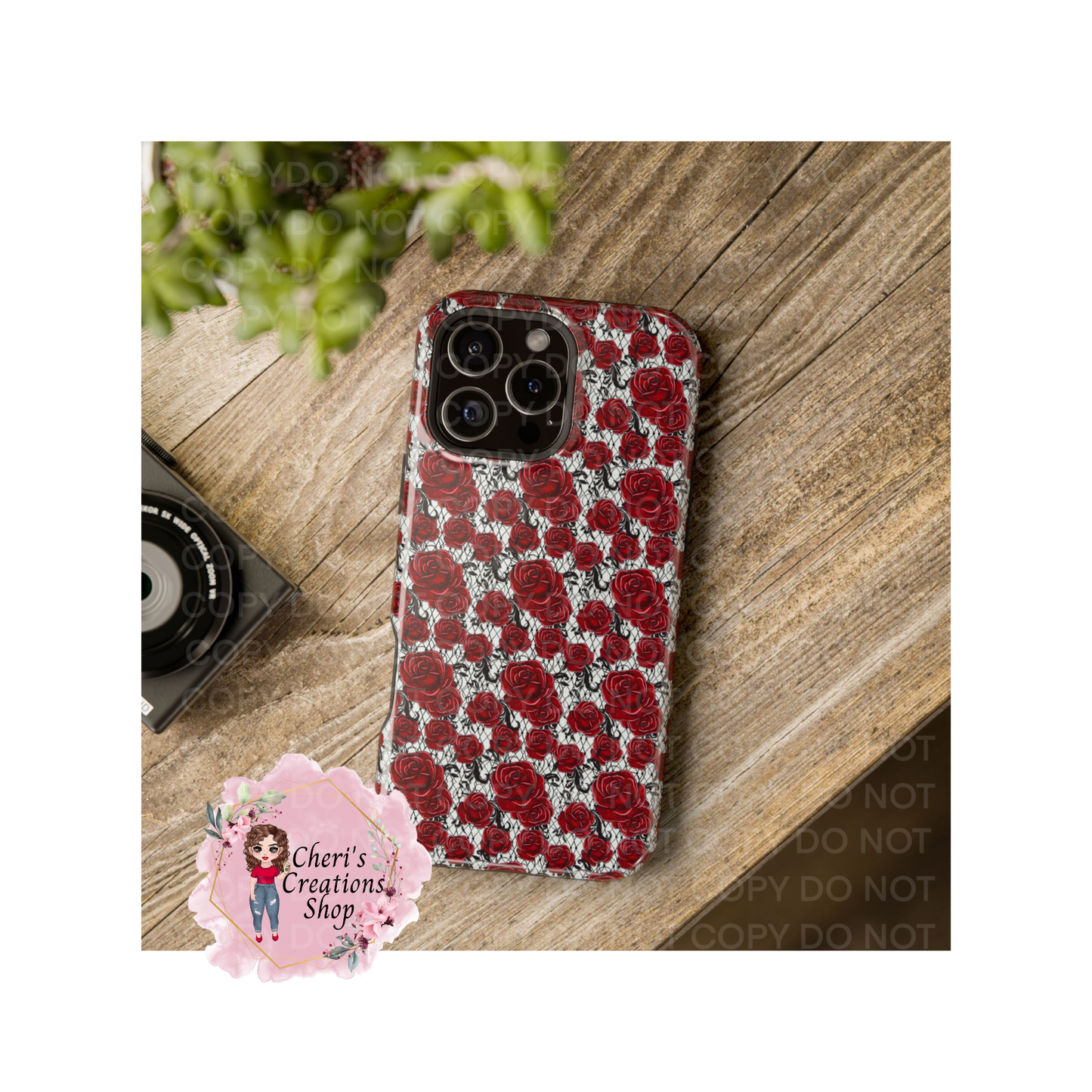 Floral Rose and Vines Magnetic Tough Case