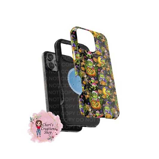 Mag Safe Green Guy Hallwoeen Phone Case