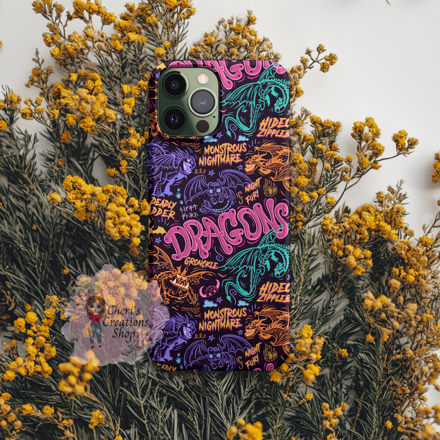 Dragon Phone Case for Android | Inspired by How to Train Your Dragon | Toothless & Light Fury | Fantasy Dragon Case | Samsung, Pixel, More