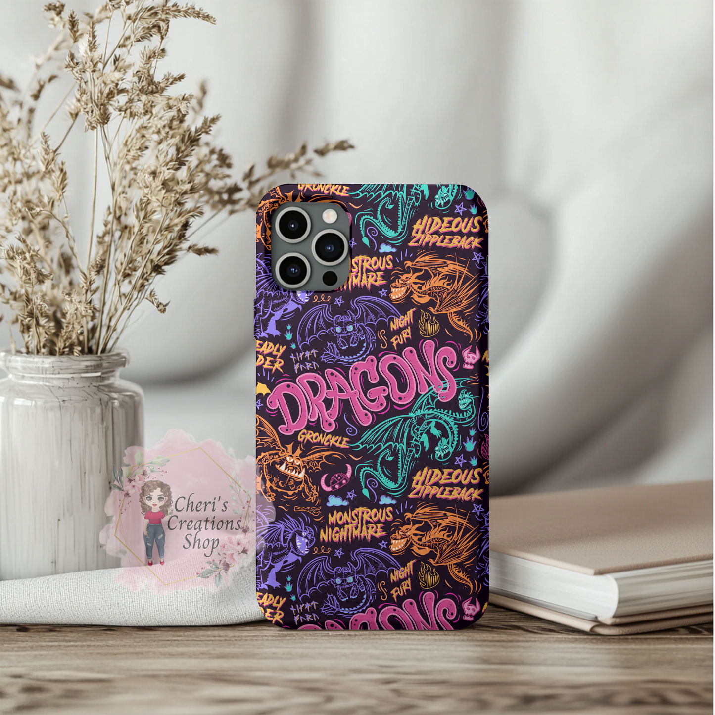 Dragon Phone Case for Android | Inspired by How to Train Your Dragon | Toothless & Light Fury | Fantasy Dragon Case | Samsung, Pixel, More