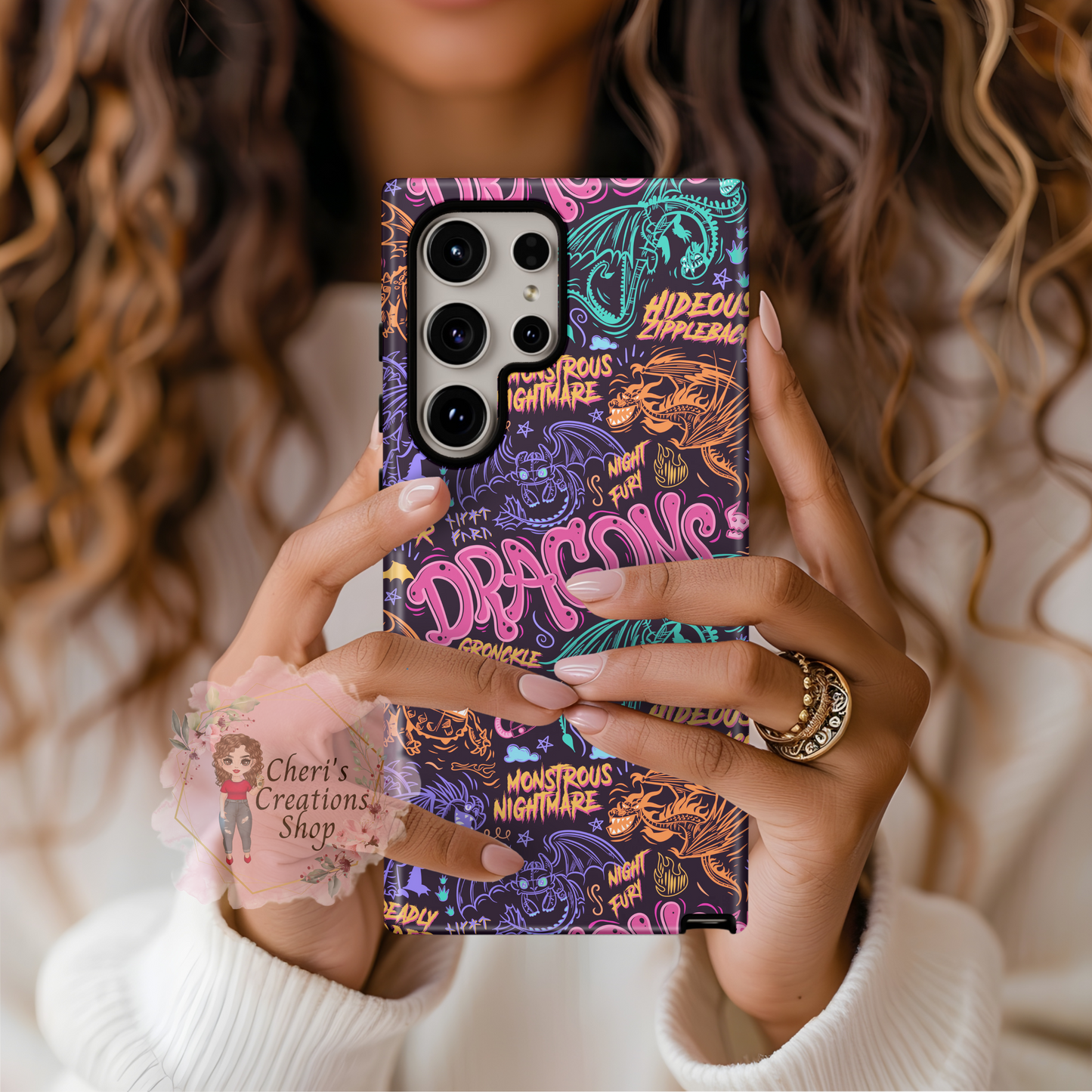 Dragon Phone Case for Android | Inspired by How to Train Your Dragon | Toothless & Light Fury | Fantasy Dragon Case | Samsung, Pixel, More
