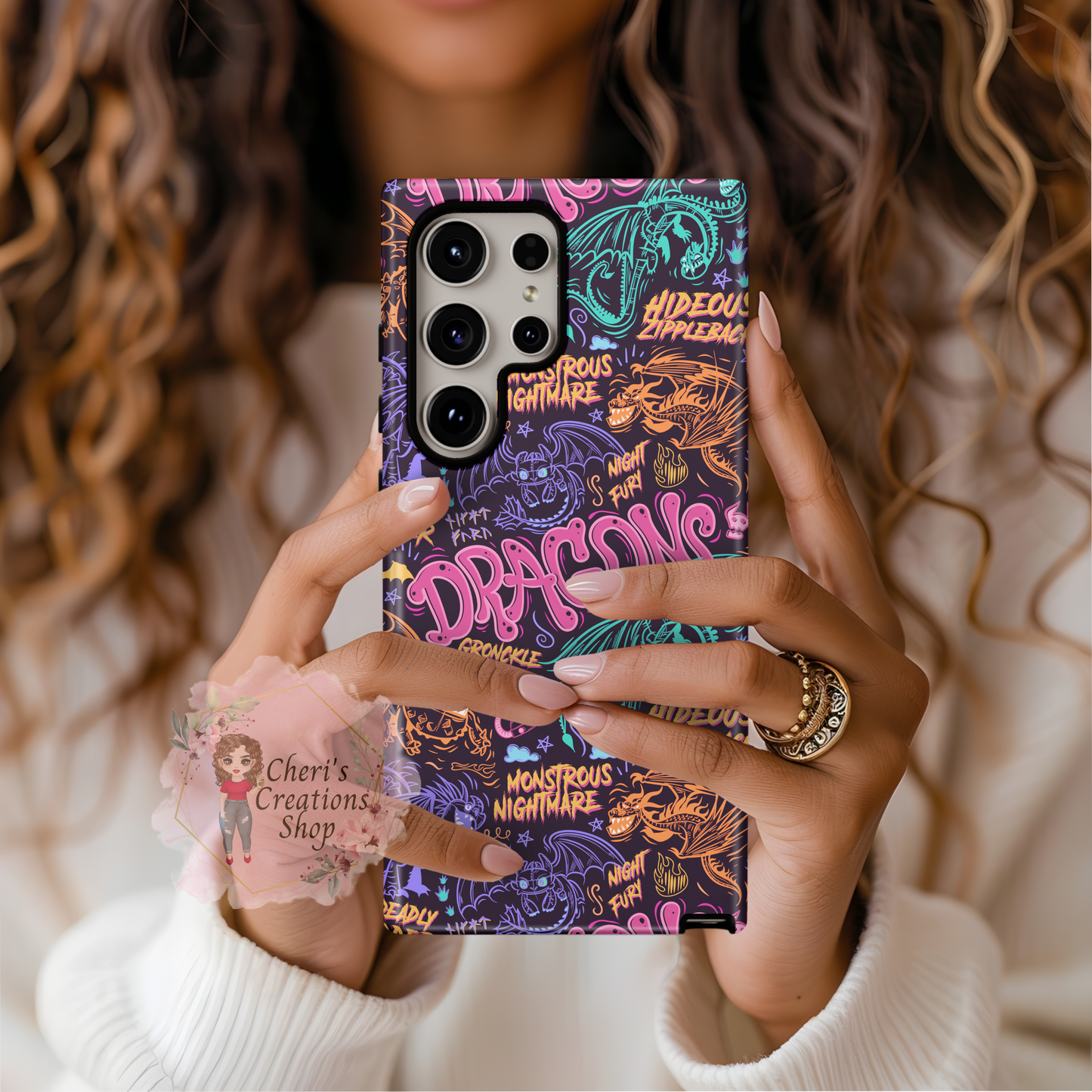 Dragon Phone Case for Android | Inspired by How to Train Your Dragon | Toothless & Light Fury | Fantasy Dragon Case | Samsung, Pixel, More