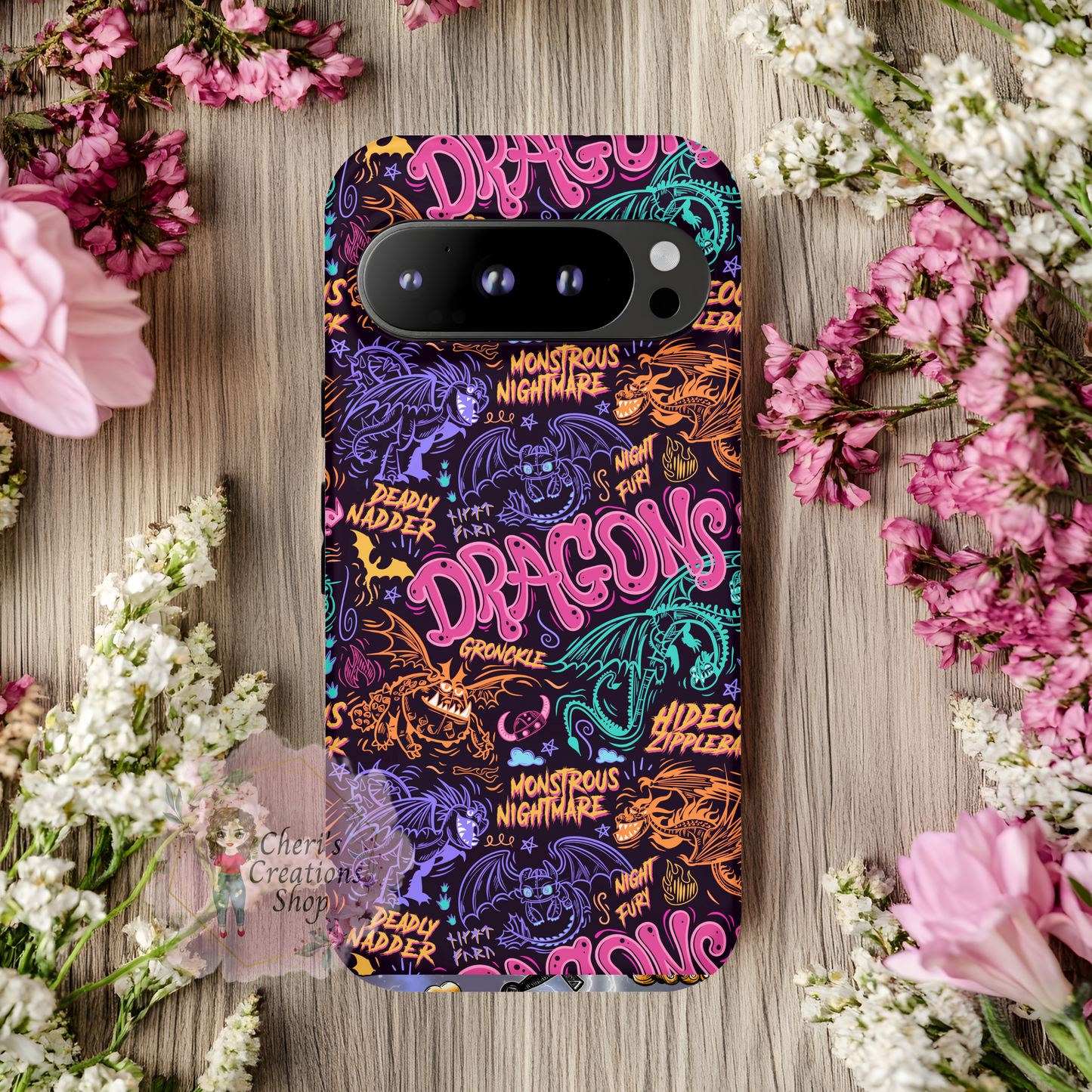 Dragon Phone Case for Android | Inspired by How to Train Your Dragon | Toothless & Light Fury | Fantasy Dragon Case | Samsung, Pixel, More