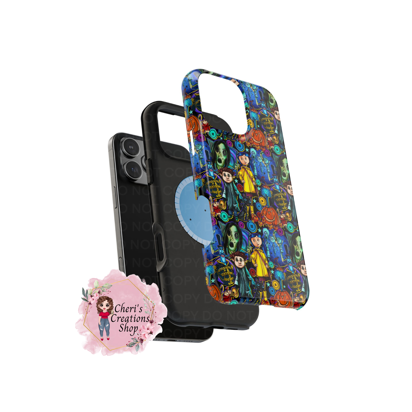 Spooky Girl Coraline Magnetic Tough Cases