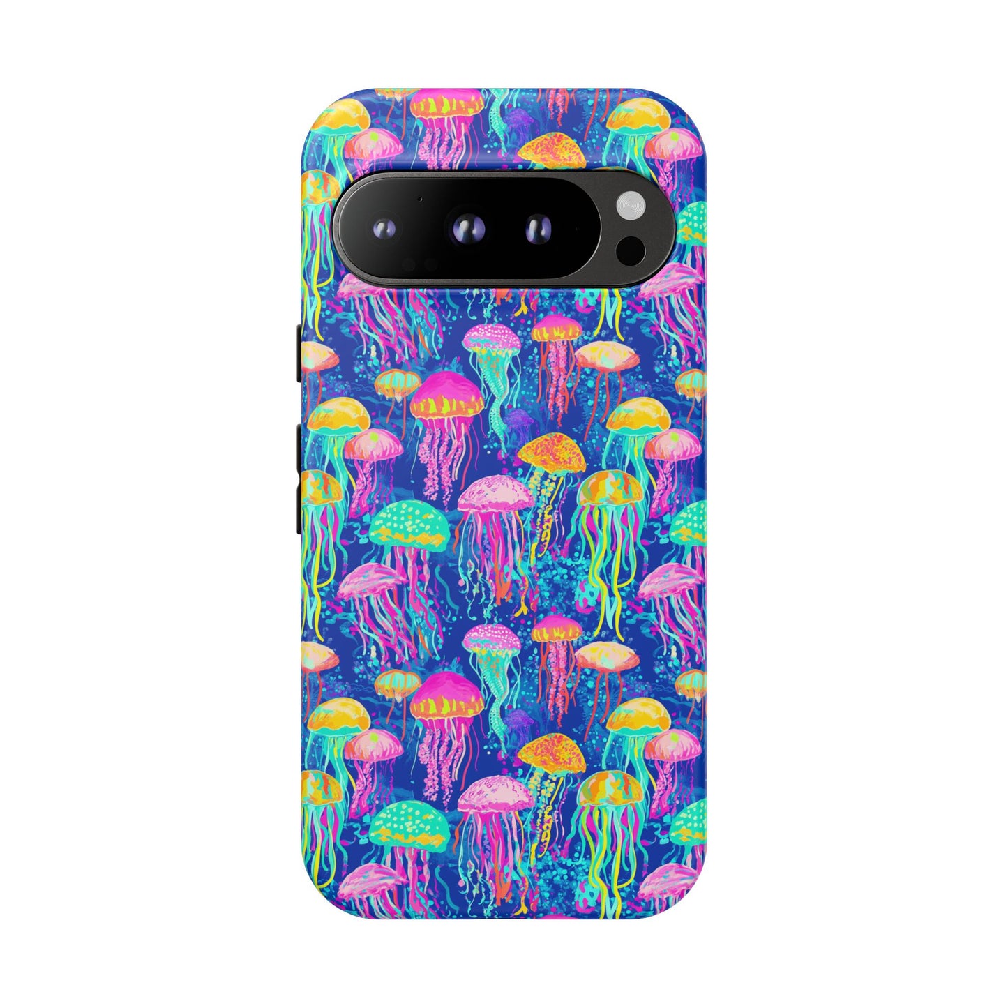 Preppy Jellyfish Android Phone Case | Colorful Ocean Aesthetic Case for Samsung & Pixel | Sea Life Slim Cover | Trendy Beachy Coastal Phone Case