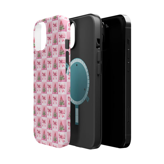 Pink Christmas Tree Magnetic Tough Case