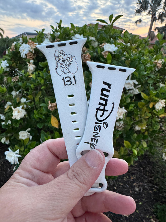 Apple Watch Band Compatible Wine & Dine Weekend Lady And Tramp 13.1 Engraved Watch Strap