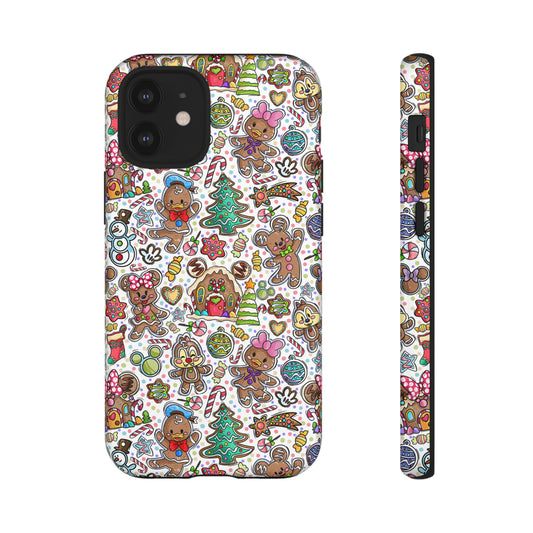 Christmas Phone Case for Android | Disney Gingerbread-Inspired Holiday Case | Cute Mickey Minnie Cookie Design | Festive Protective Cover