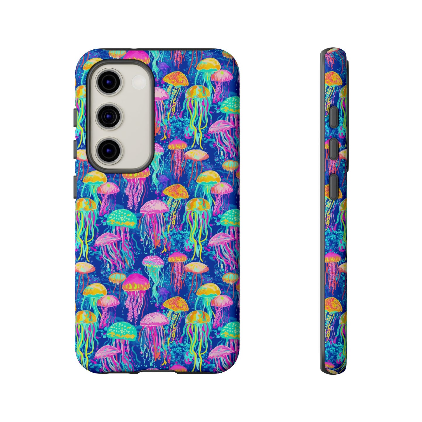 Preppy Jellyfish Android Phone Case | Colorful Ocean Aesthetic Case for Samsung & Pixel | Sea Life Slim Cover | Trendy Beachy Coastal Phone Case