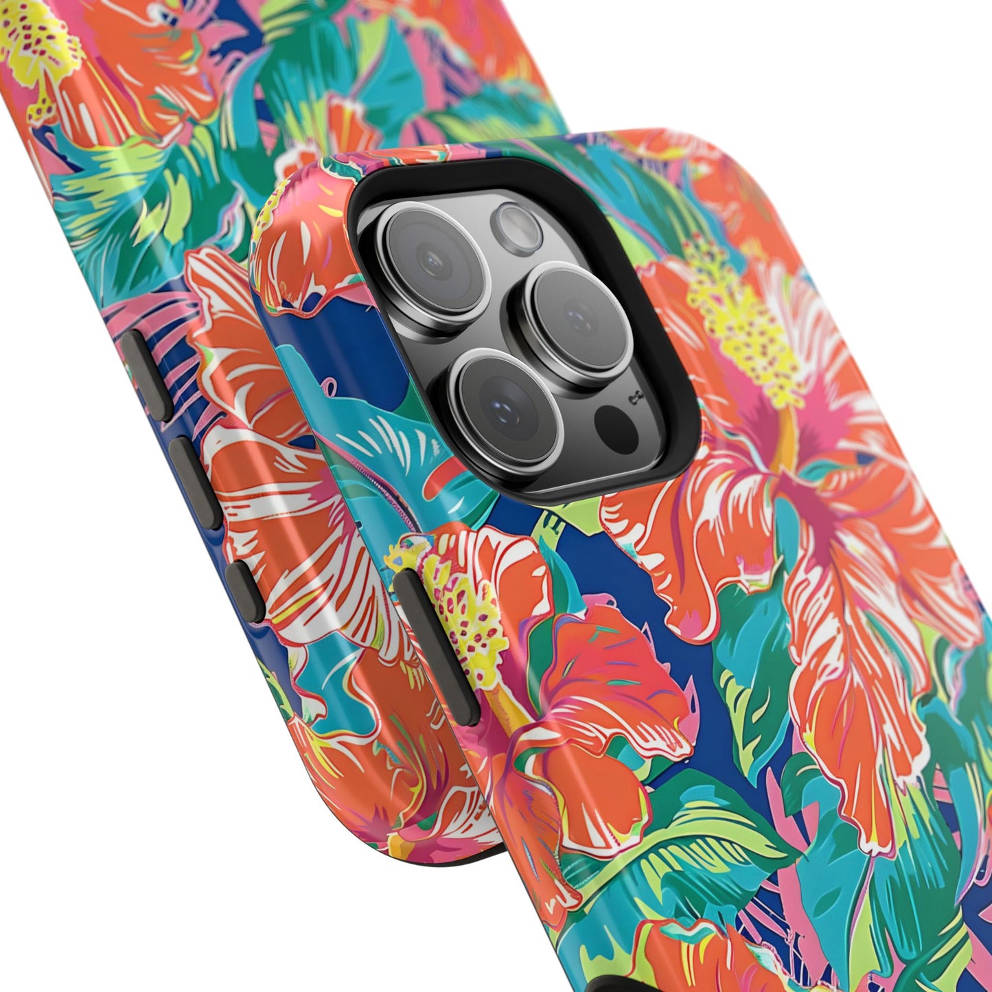 Orange Floral Magnetic Tough Case