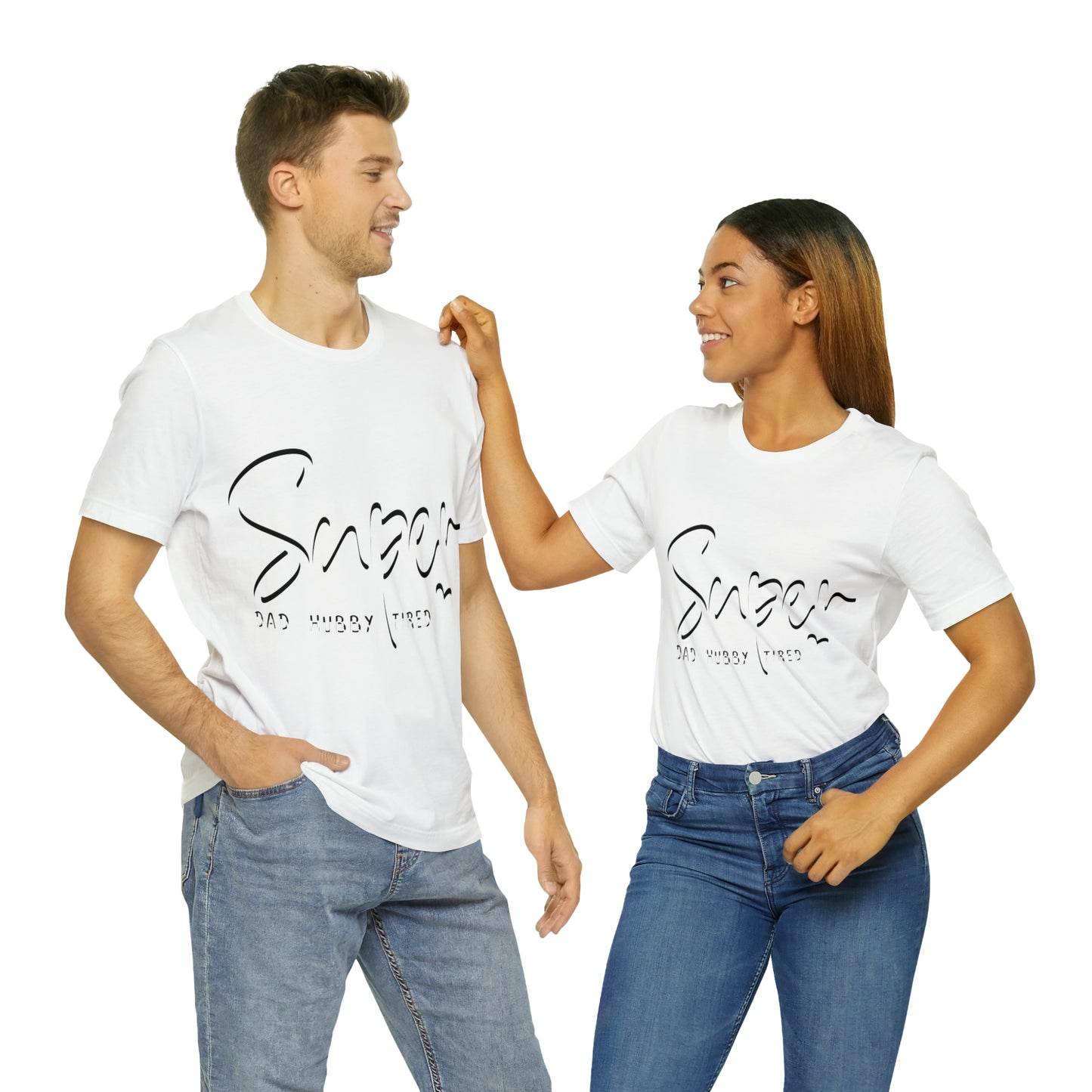 Super Dad Gift, Tired Dad, Super Hubby Unisex Jersey Short Sleeve Tee