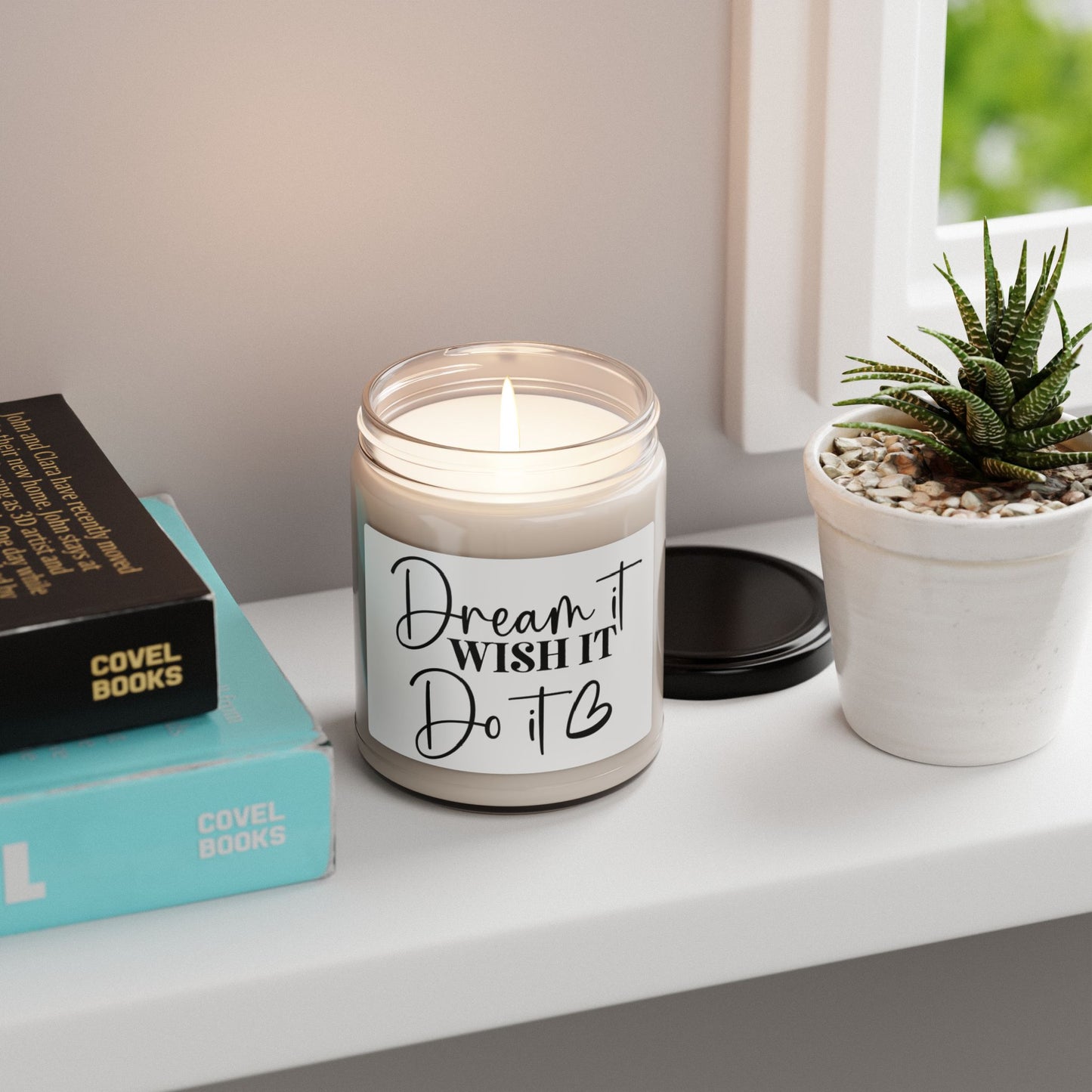 Dream it Wish it Do it Motivational Quote Scented Soy Candle, 9oz
