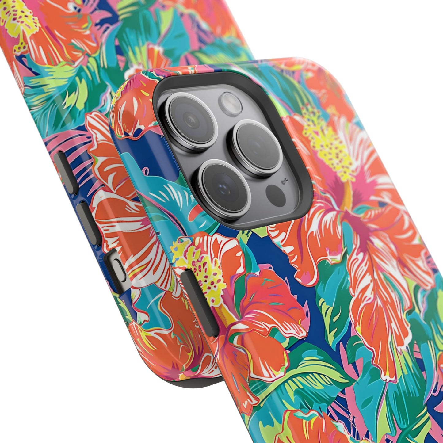 Orange Floral Magnetic Tough Case