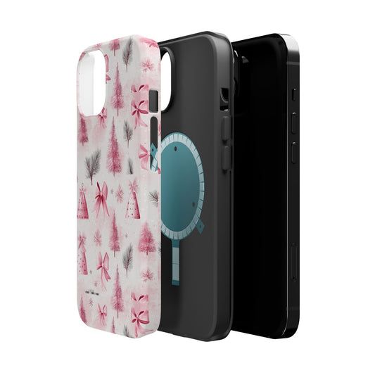 Pink Christmas Tree Magnetic Tough Case