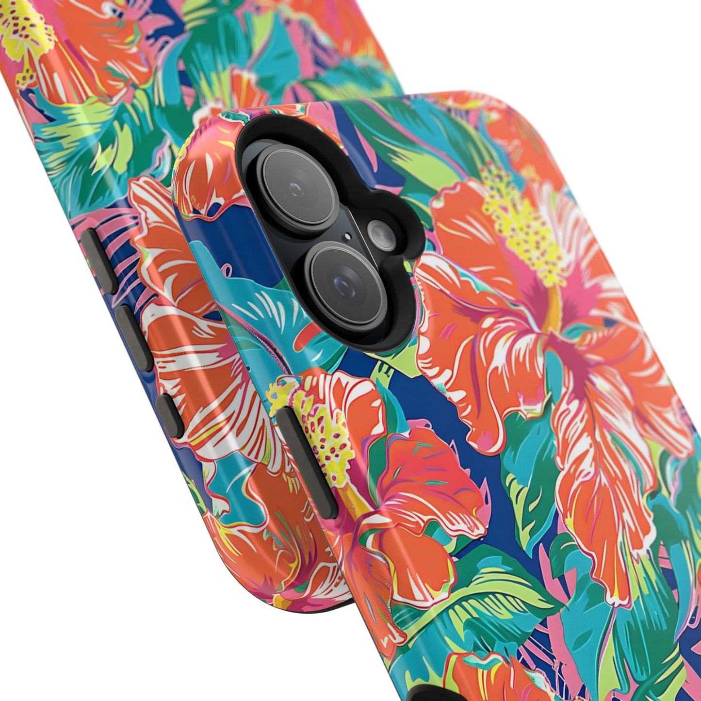 Orange Floral Magnetic Tough Case