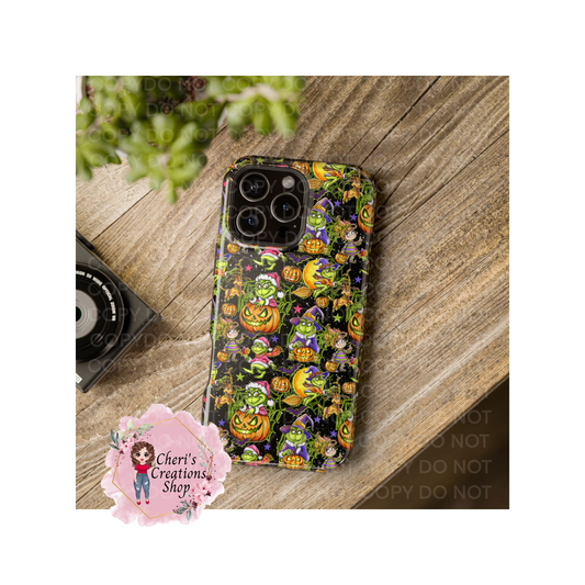 Mag Safe Green Guy Hallwoeen Phone Case