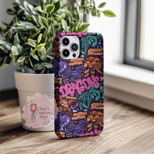 MagSafe iPhone Case with Dragons | Inspired by How to Train Your Dragon | Toothless & Light Fury Phone Case | Fantasy Dragon MagSafe Case
