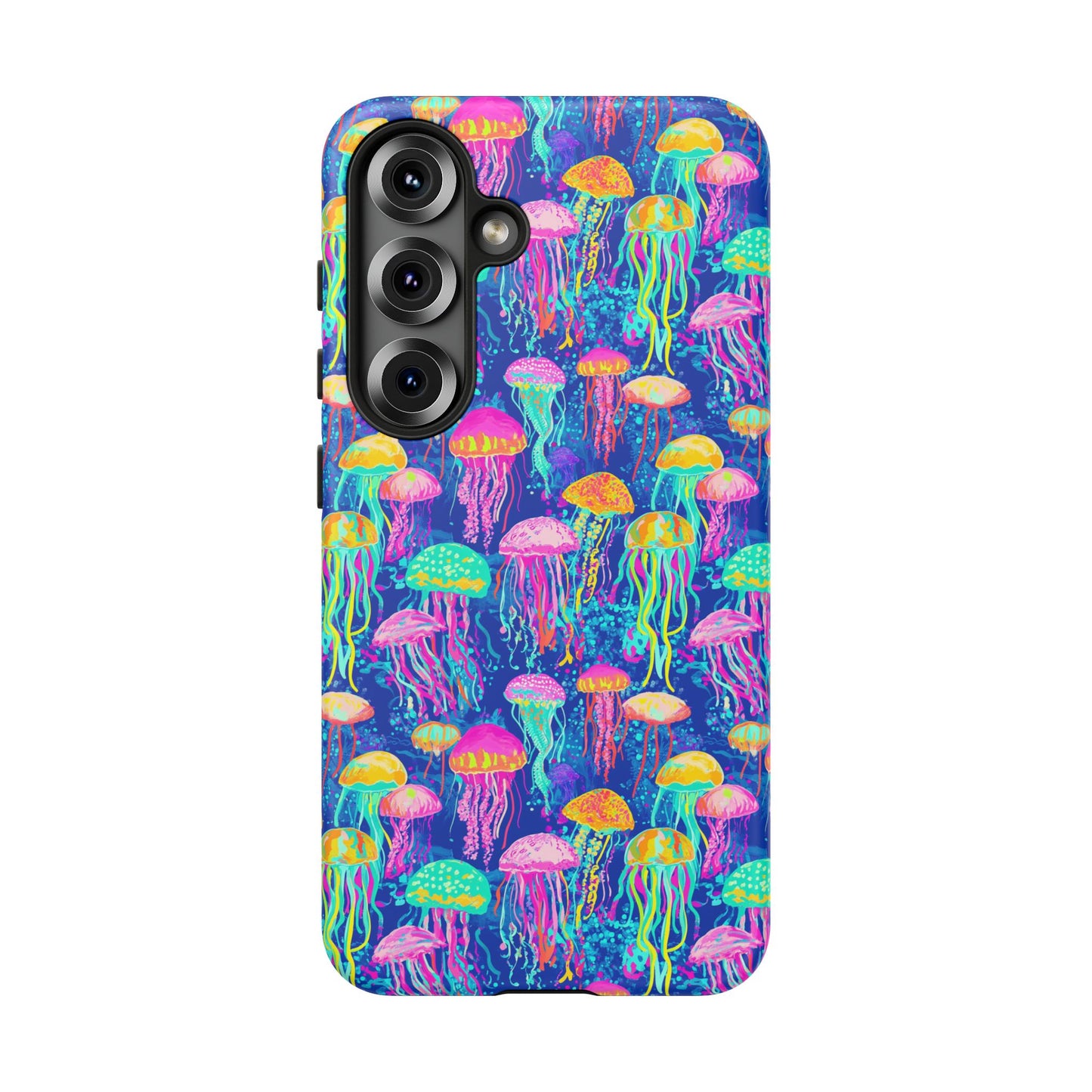 Preppy Jellyfish Android Phone Case | Colorful Ocean Aesthetic Case for Samsung & Pixel | Sea Life Slim Cover | Trendy Beachy Coastal Phone Case