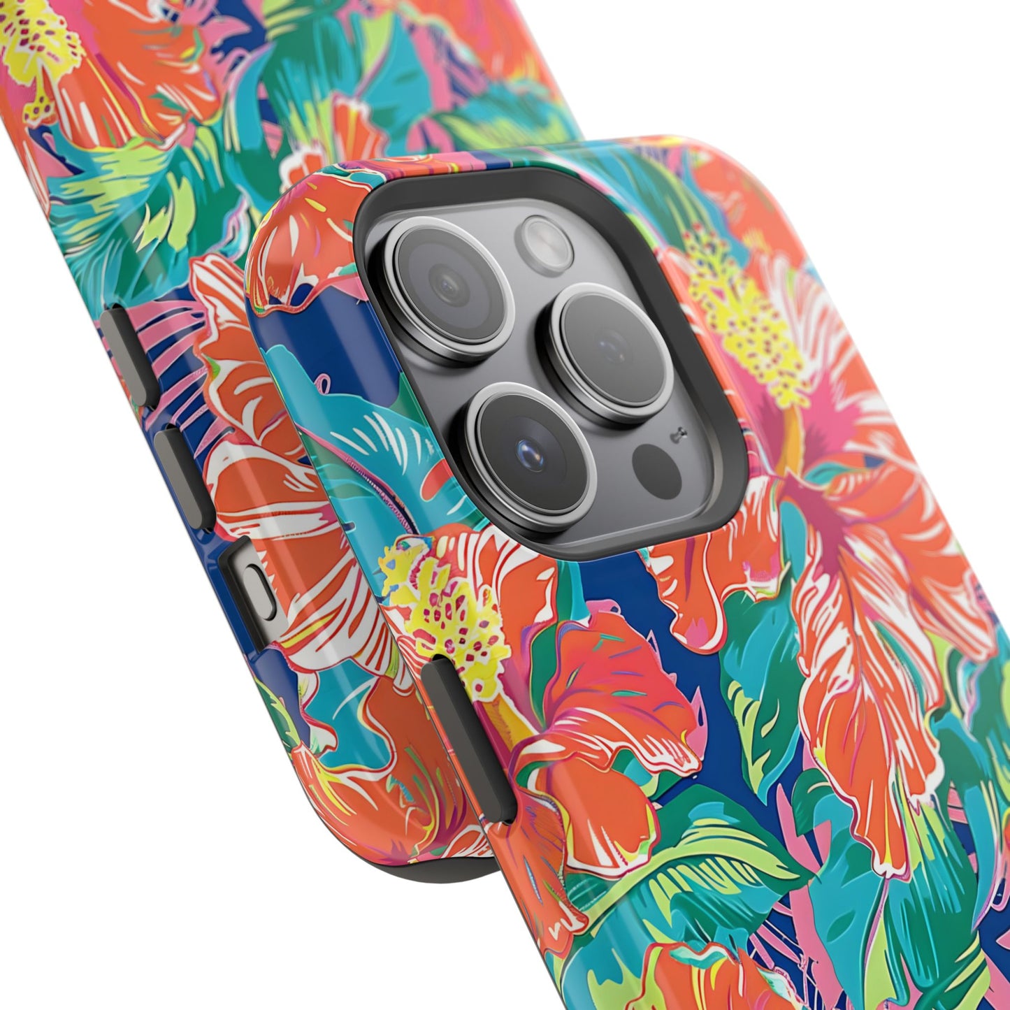 Orange Floral Magnetic Tough Case