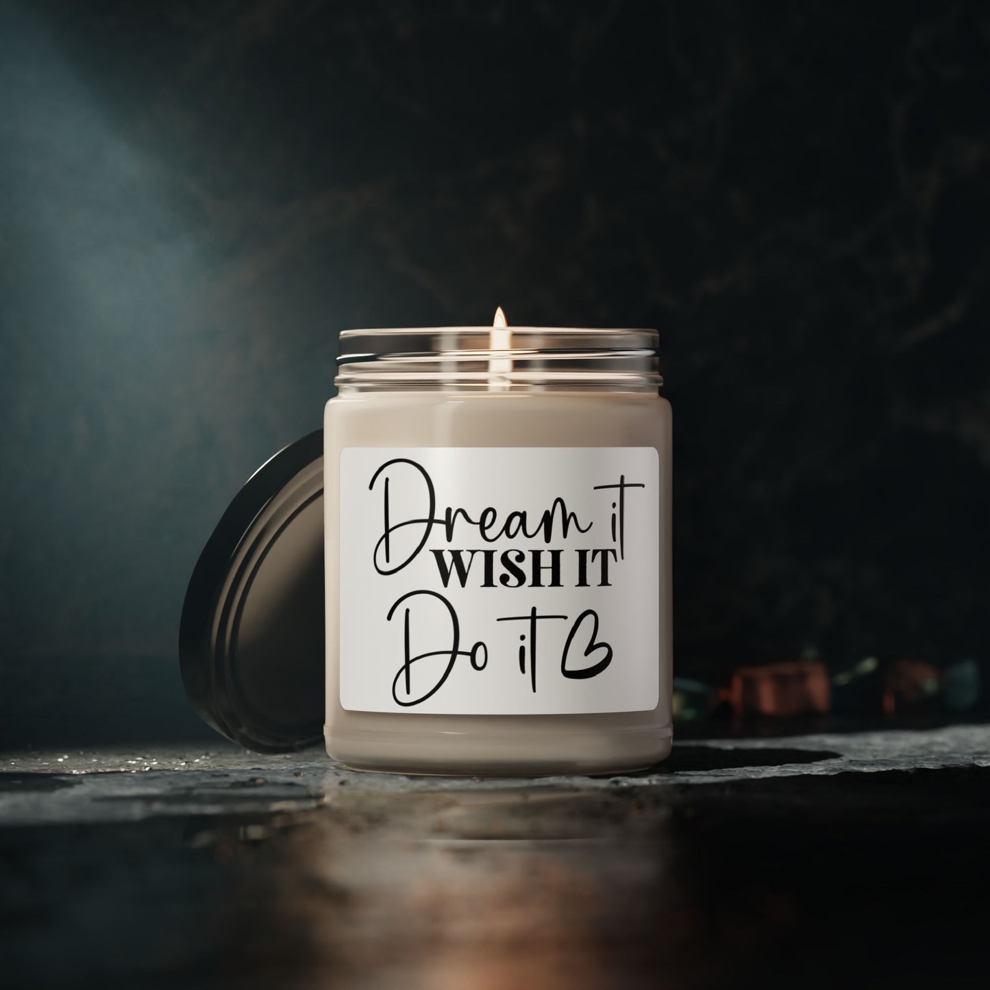 Dream it Wish it Do it Motivational Quote Scented Soy Candle, 9oz