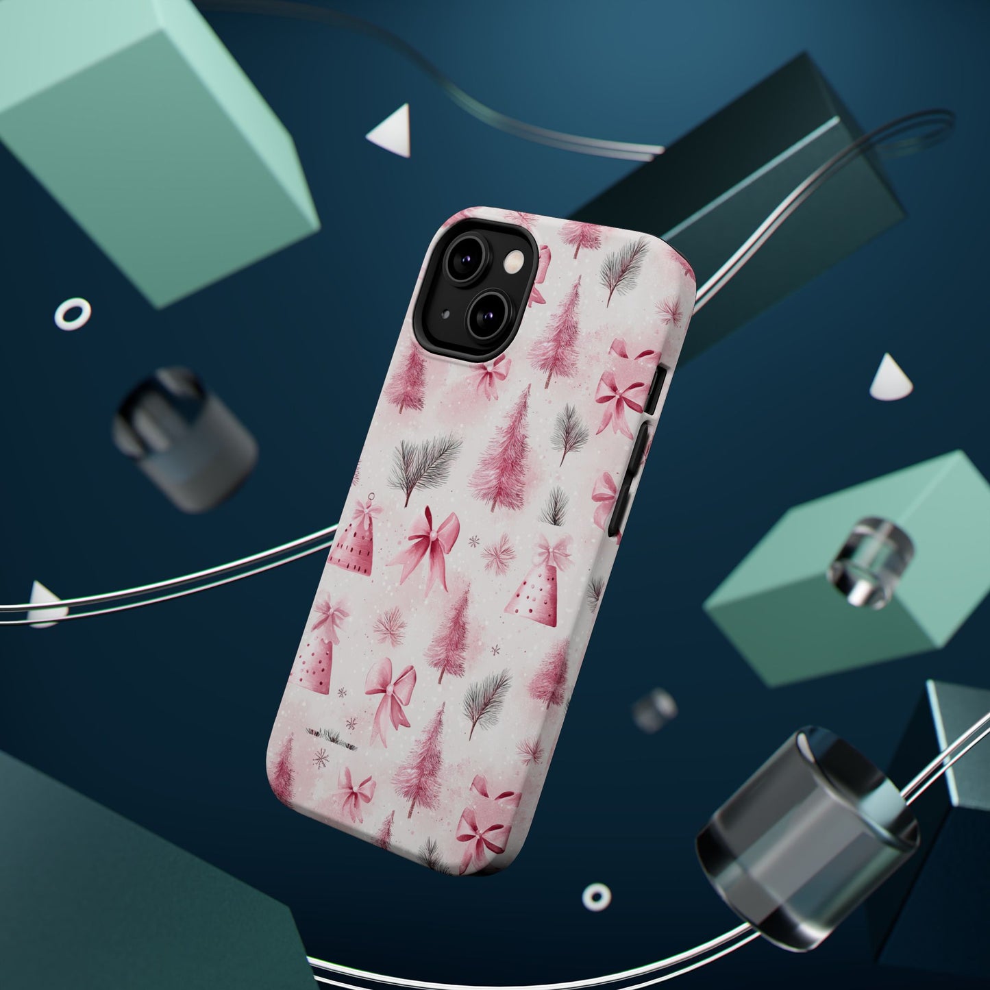 Pink Christmas Tree Magnetic Tough Case