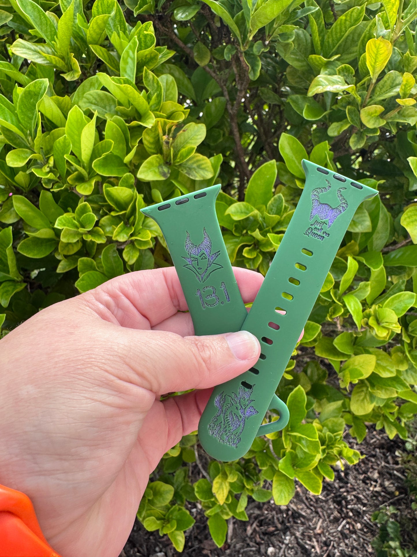 Apple Watch Band Compatible Disneyland Maleficent 13.1 Engraved Watch Strap