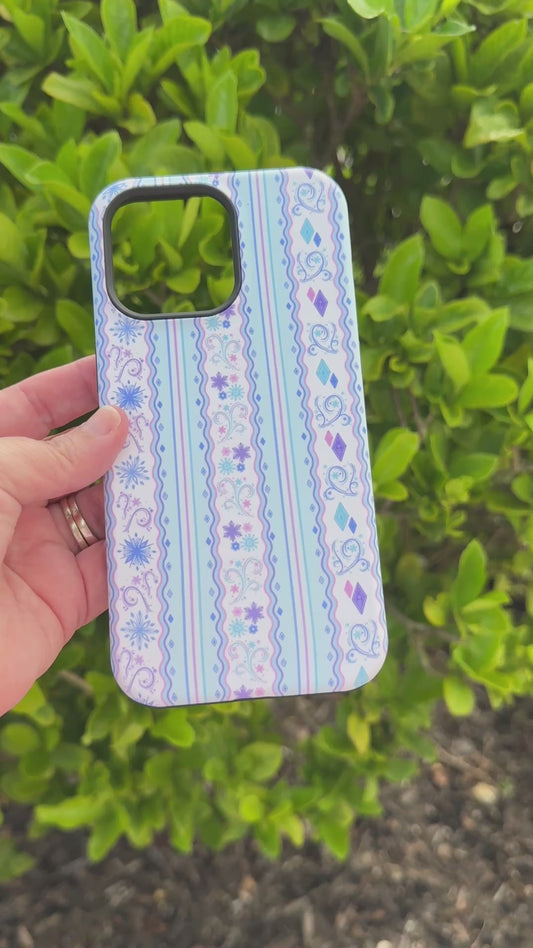 Coquette Disney Princess Elsa Inspired iPhone Case – Fairytale-Inspired Protective Phone Cover for Apple iPhone 16, 15, 14 | Magical Princess Aesthetic | Samsung