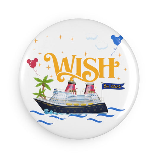 DCL WISH Button Magnet, Round (1 & 10 Pcs)